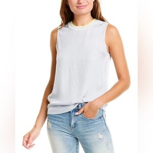 Rag & Bone Women's Gray Ice new Solo Crewneck Casual Summer Vacation Tank SizeXL